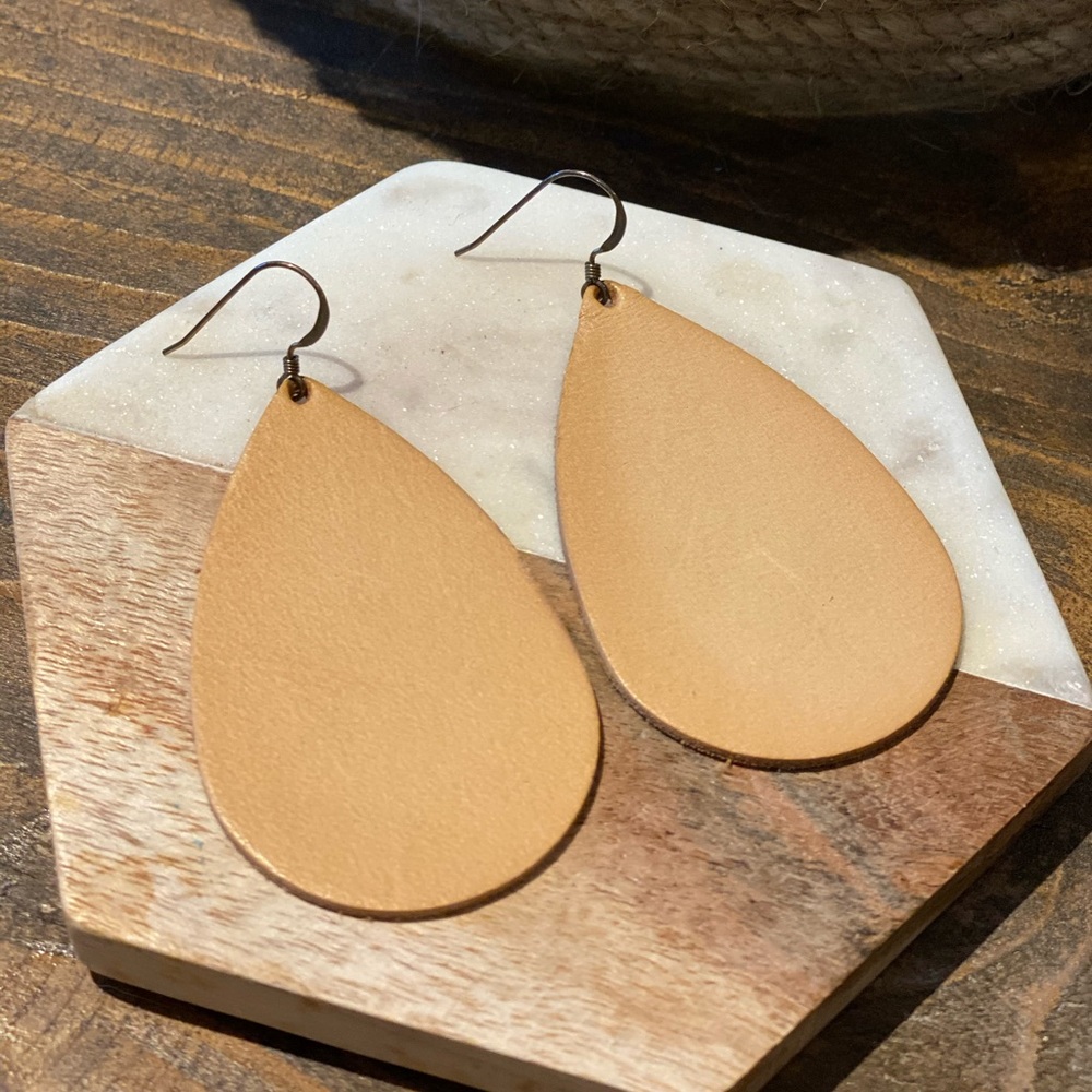 Natural Leather Earrings